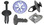 Крепежни елементи и щипки за MITSUBISHI CARISMA (DA_) хечбек от 1995 до 2006
