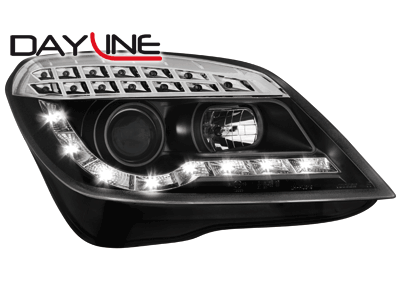 Диодни Тунинг фарове Dayline черни с диодни мигачи комплект за OPEL ASTRA H  (L67) кабриолет от 2005 до 2010 | avto.bim.bg