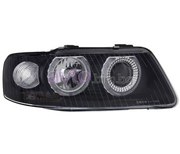Тунинг фарове Ангелски очи черни комплект (2001-2003)(ляв и десен) за AUDI  A3 (8L1) от 1996 до 2003 | avto.bim.bg