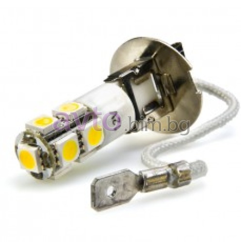 Диодна крушка H3 с 9 SMD - Диодни LED крушки | avto.bim.bg