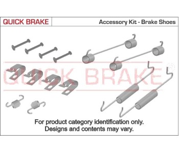 Комплект принадлежности, спирани челюсти QUICK BRAKE за FORD TRANSIT CONNECT (P65, P70, P80) товарен от 2002 до 2013