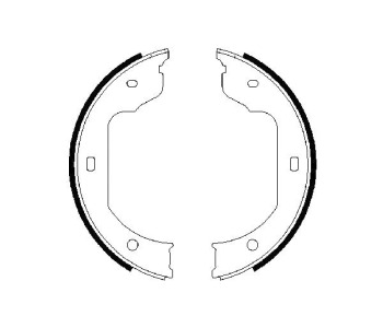 Комплект спирачни челюсти, ръчна спирачка BOSCH за BMW 3 Ser (E46) купе от 2003 до 2006