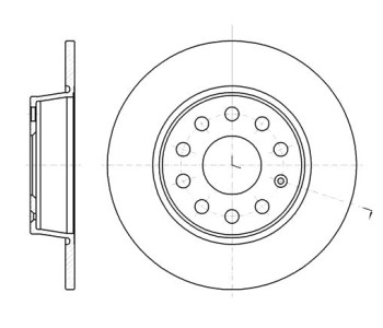 Спирачен диск плътен Ø272mm за AUDI A3 Sportback (8VA, 8VF) от 2012