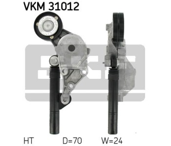 Обтящна ролка, пистов ремък SKF VKM 31012 за VOLKSWAGEN GOLF IV (1J5) комби от 1999 до 2006