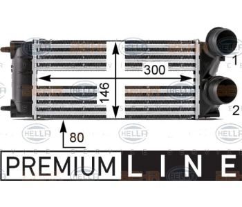 Интеркулер (охладител за въздуха на турбината) HELLA 8ML 376 700-071