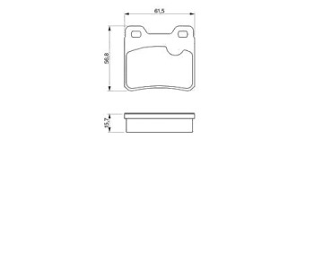 Комплект спирачни накладки BOSCH за OPEL ASTRA F (51_, 52_) комби от 1991 до 1998