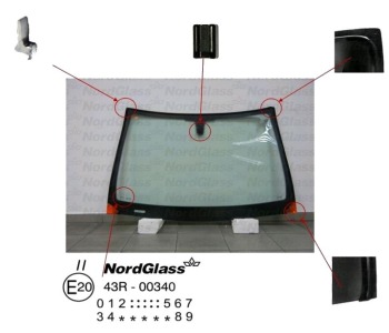 Челно стъкло NordGlass за OPEL ASTRA H (L48) хечбек от 2004 до 2014