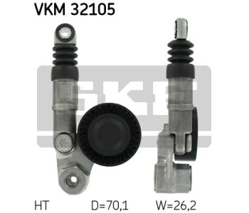 Обтящна ролка, пистов ремък SKF VKM 32105 за ALFA ROMEO BRERA (939_) от 2006 до 2011