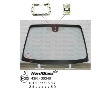 Челно стъкло NordGlass за CITROEN C5 I (DC) от 2001 до 2005