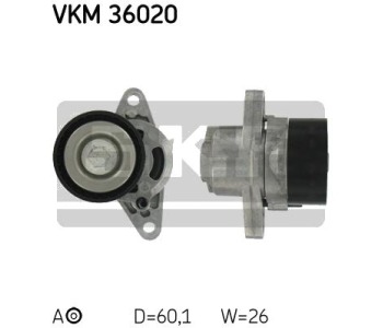 Обтящна ролка, пистов ремък SKF VKM 36020 за RENAULT LAGUNA III (KT0/1)  комби от 2007 до 2015