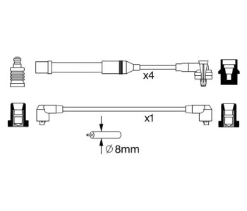 Комплект запалителни кабели BOSCH за FORD SCORPIO II (GFR, GGR) от 1994 до 1998