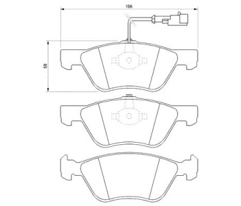 Комплект спирачни накладки BOSCH за FIAT PUNTO (188) от 1999 до 2012