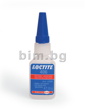 Loctite 406 Секундно лепило, 20гр - Лепила, силикони и уплътнители