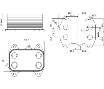 Маслен радиатор, двигателно масло P.R.C за SEAT LEON (1P1) от 2005 до 2012