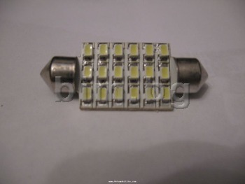 Диодна крушка за плафон бяла с 3x6 18 SMD диода SV8.5 4см. - Диодни LED  крушки за плафон