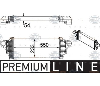 Интеркулер (охладител за въздуха на турбината) HELLA 8ML 376 754-611 за MERCEDES R (W251, V251) от 2005