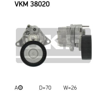 Обтящна ролка, пистов ремък SKF VKM 38020 за MERCEDES VIANO (W639) от 2003  до 2014
