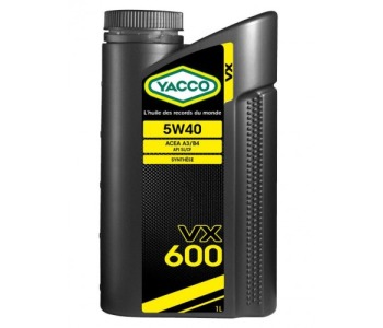 Масло YACCO VX 600 5W40 1L - Масло Yacco | avto.bim.bg