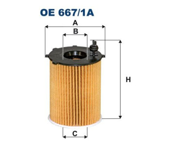 Маслен филтър FILTRON OE 667/1A за VOLVO V70 III (BW) комби от 2007 до 2017