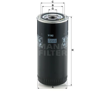 Маслен филтър MANN-FILTER W 962