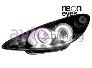 Тунинг фарове Neon eyes CCFL черни с лупа комплект