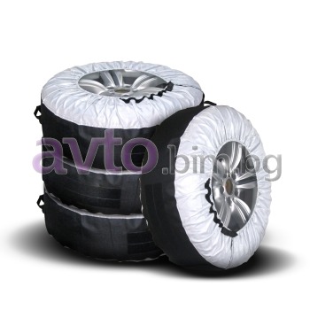 Kалъфи за съхранение на гуми черно-бели 4 броя - Гуми и джанти - аксесоари