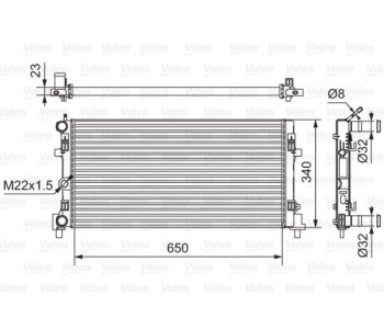 Радиатор, охлаждане на двигателя VALEO 701522 за SKODA ROOMSTER (5J) пътнически от 2006 до 2015