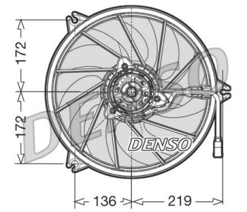 Вентилатор, охлаждане на двигателя DENSO DER32004 за SKODA FABIA I (6Y2) хечбек от 1999 до 2008
