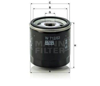 Маслен филтър MANN-FILTER W 712/95 за VOLKSWAGEN GOLF VII (5G1, BQ1, BE1, BE2) от 2012