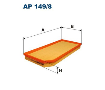 Въздушен филтър FILTRON AP 149/8 за AUDI A3 (8P1) от 2003 до 2008