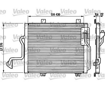 Кондензатор, климатизация VALEO 816863 за RENAULT 19 II (S53_) товарен от 1992 до 1995