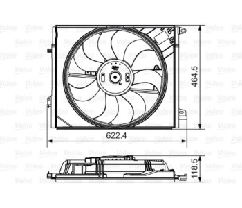 Вентилатор, охлаждане на двигателя VALEO 696882 за RENAULT MEGANE IV (B9A/M_) от 2015