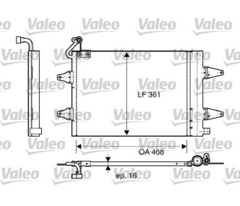 Кондензатор, климатизация VALEO 817686 за SKODA FABIA I (6Y2) хечбек от 1999 до 2008