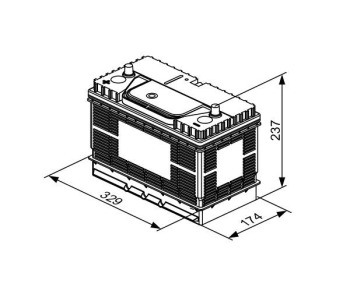 Стартов акумулатор BOSCH 092 T30 500 за LAND ROVER DEFENDER (L316) комби от 1990 до 2016