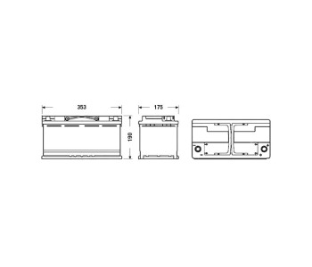 Стартов акумулатор EXIDE EK950 за MERCEDES VITO (W447) пътнически от 2014