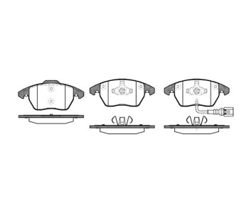 Комплект спирачни накладки ROADHOUSE за AUDI A1 Sportback (8XA, 8XF) от 2011 до 2018