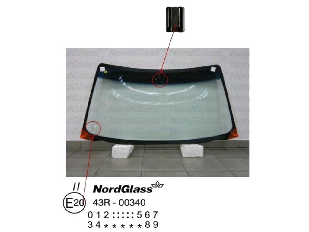 Челно стъкло NordGlass за OPEL ASTRA F (56_, 57_) седан от 1995 до 1998