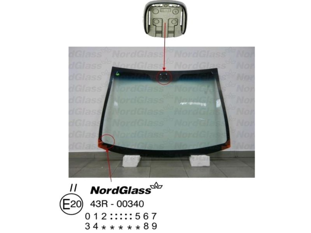 Челно стъкло NordGlass за HYUNDAI GETZ (TB) от 2002 до 2010