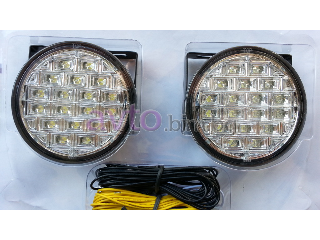 Дневни светлини LED кръгли - комплект 2 броя - Дневни светлини - DRL