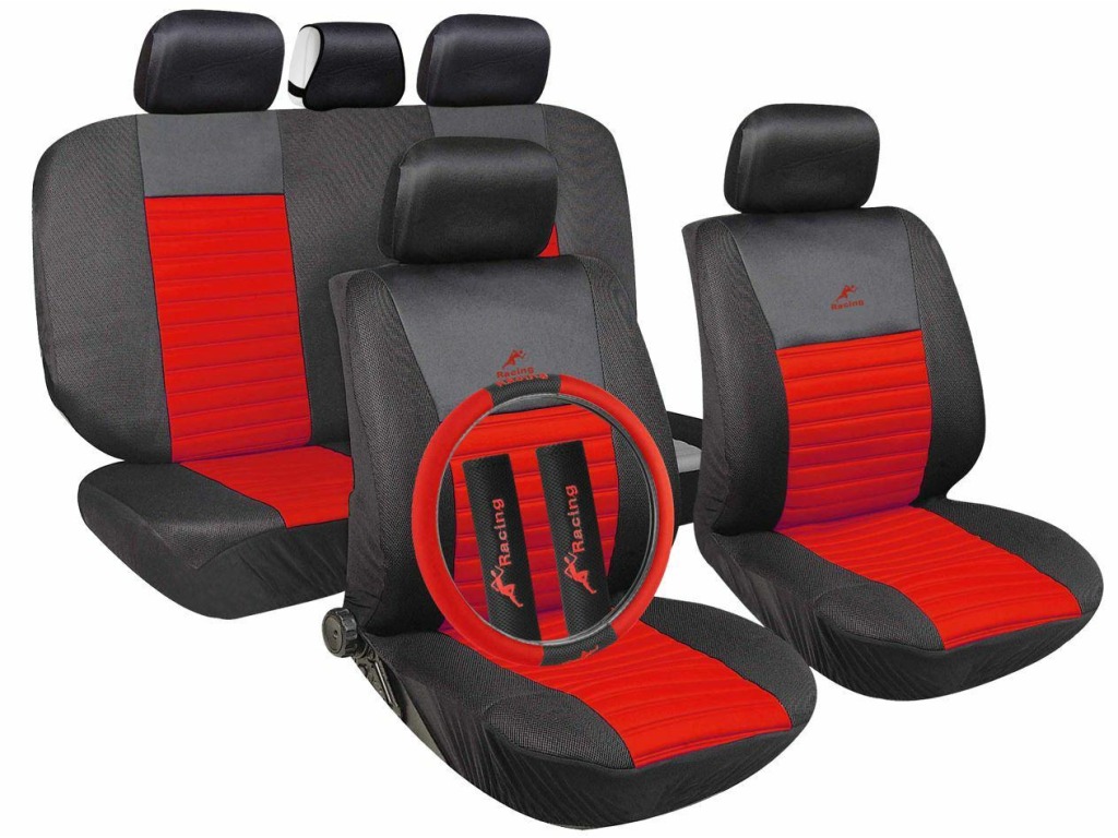 Калъфи за седалки червен комплект - TANGO - Калъфи за седалки