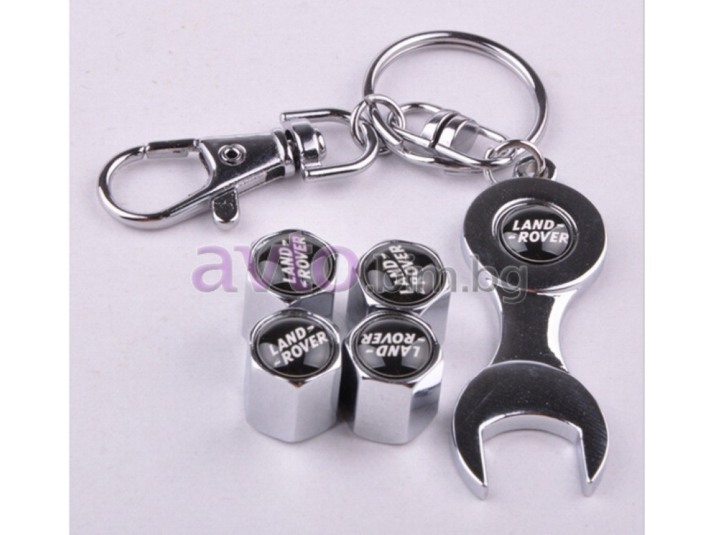 Ключодържател Ленд Роувър гаечен ключ с четири капачки за вентил -  Ключодържатели други марки