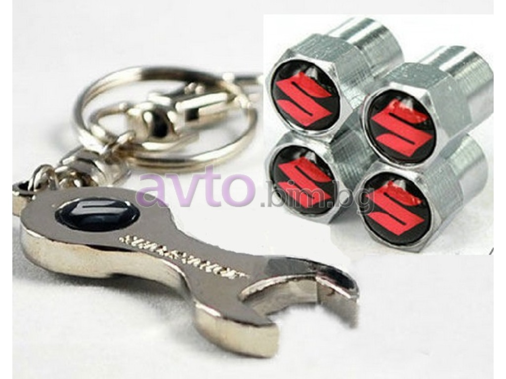 Ключодържател Сузуки гаечен ключ с четири капачки за вентил - Ключодържатели  други марки