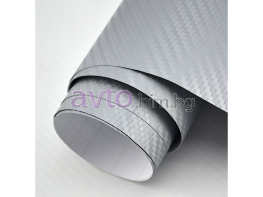 Карбоново фолио сиво релефно (ширина 127 см) - Карбон фолио