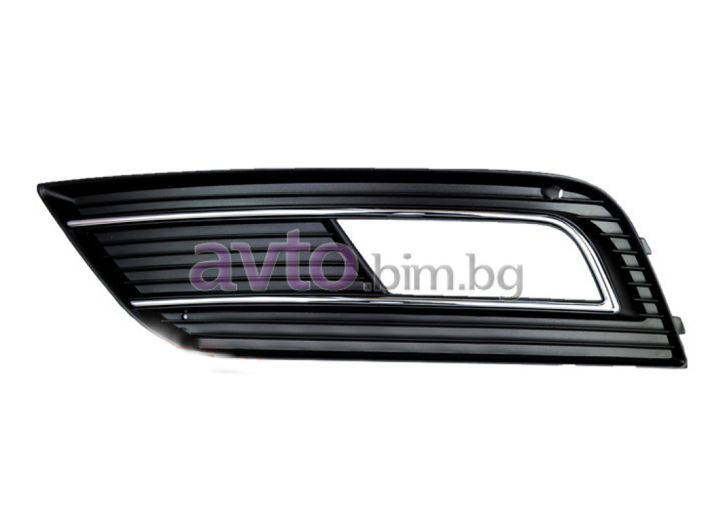 Решетка предна дясна с дупка за халоген и хром лайсна за AUDI A4 Avant  (8K5, B8) от 2012 до 2015