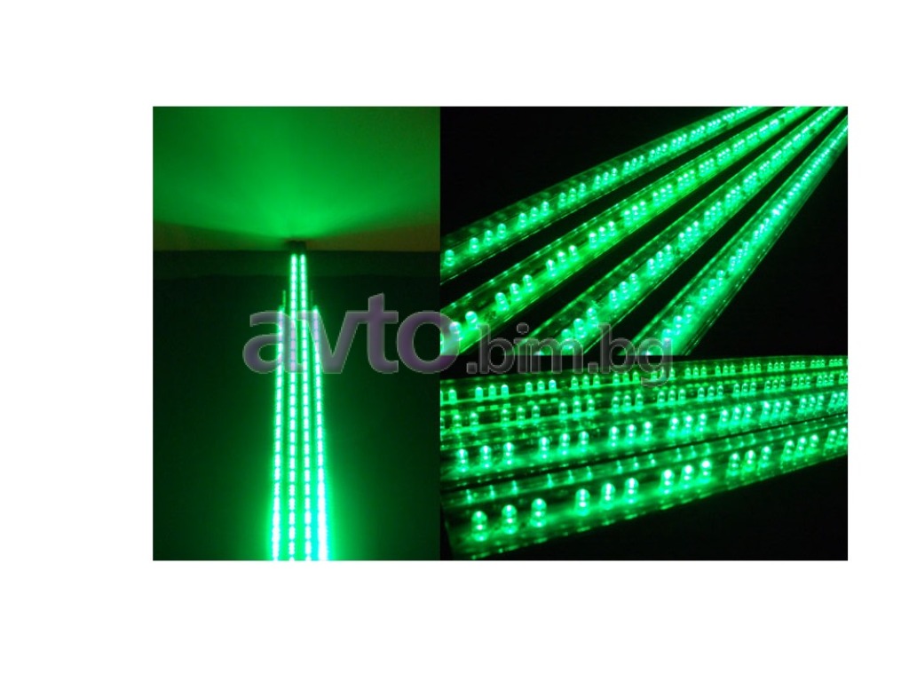 Неонови лампи под купе (комплект осветление) - LED зелени 4бр - Диодни ленти
