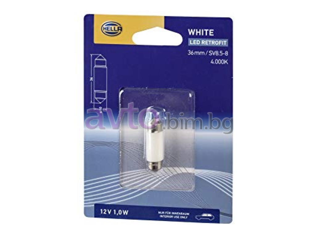 LED крушка за плафон 36мм HELLA - Диодни LED крушки за плафон